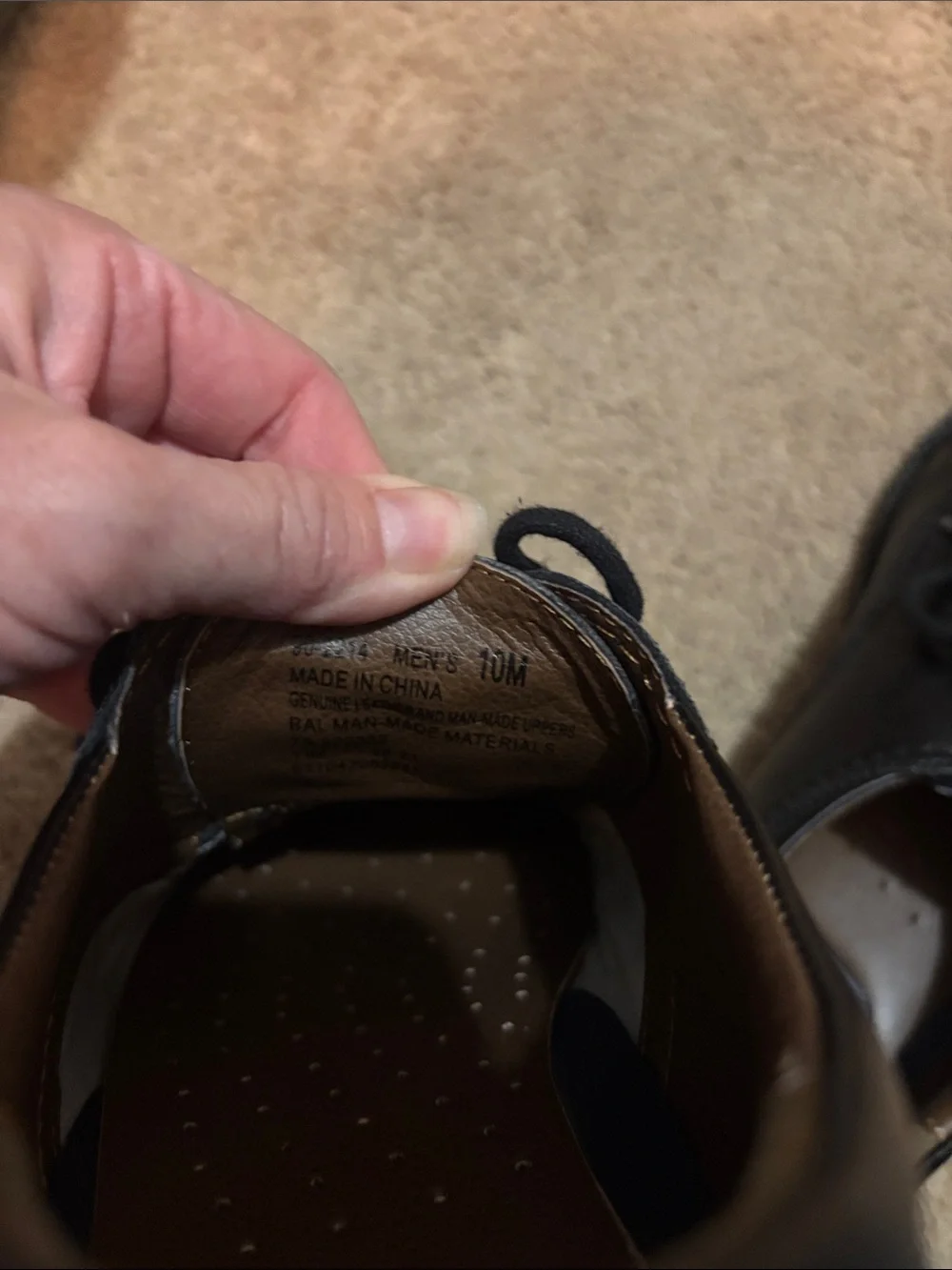 Men's Dockers Black Leather Cap-Toe Derby Shoes